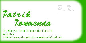 patrik kommenda business card